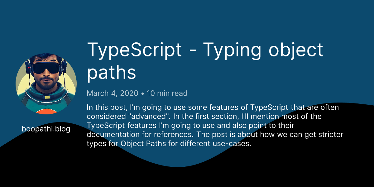 TypeScript Typing object paths